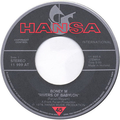 Boney M. : Rivers Of Babylon (7", Single, CBS)