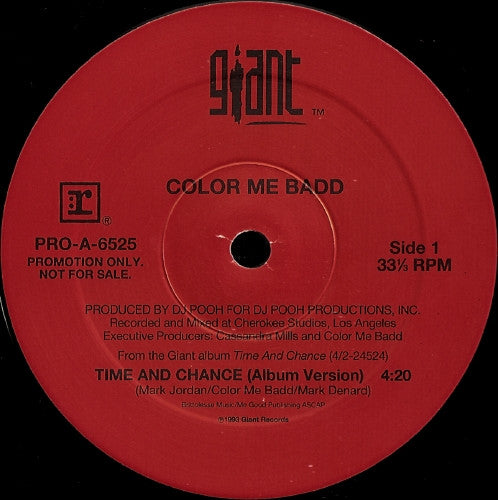 Color Me Badd : Time And Chance (12", Promo)