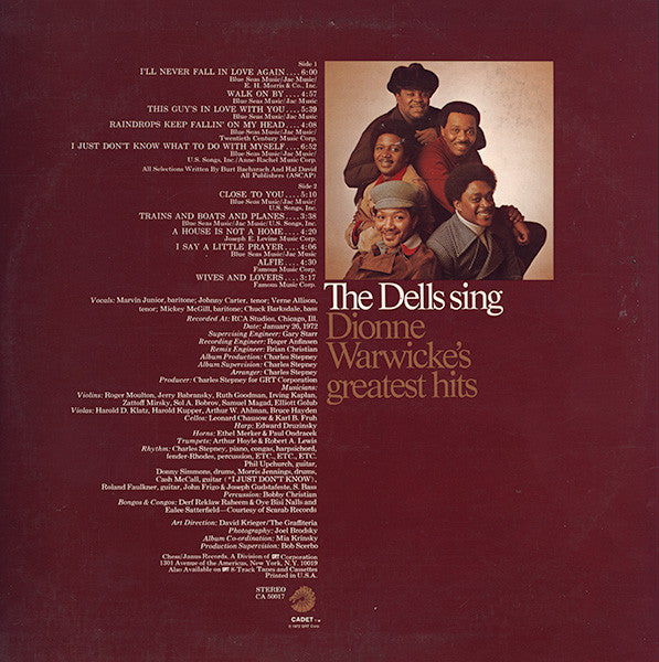 The Dells : The Dells Sing Dionne Warwicke's Greatest Hits (LP, Album)