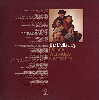 The Dells : The Dells Sing Dionne Warwicke's Greatest Hits (LP, Album)