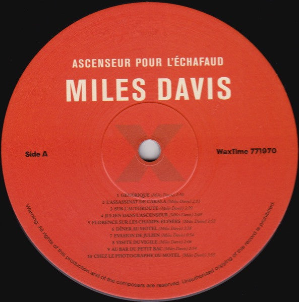 Miles Davis : Ascenseur Pour L'Échafaud (Lift To The Gallows) (LP, RE, 180)