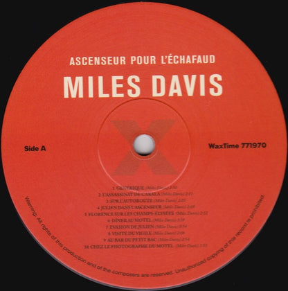 Miles Davis : Ascenseur Pour L'Échafaud (Lift To The Gallows) (LP, RE, 180)