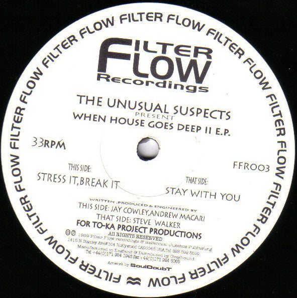 The Unusual Suspects : When House Goes Deep II E.P. (12", EP)