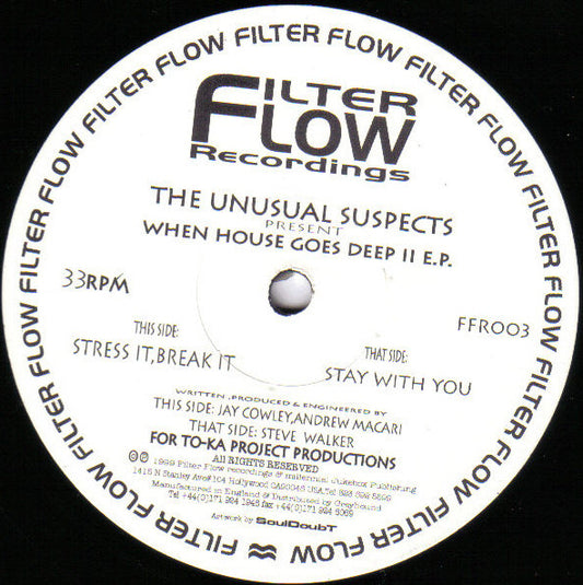 The Unusual Suspects : When House Goes Deep II E.P. (12", EP)