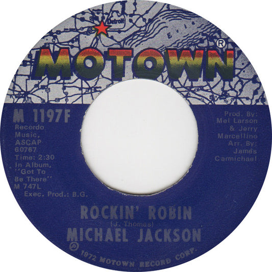 Michael Jackson : Rockin' Robin / Love Is Here And Now You're Gone (7", Single, 𝓐𝓡𝓟)
