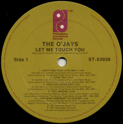 The O'Jays - Let Me Touch You (LP, Album)