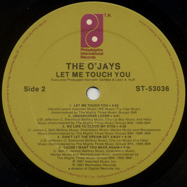 The O'Jays - Let Me Touch You (LP, Album)