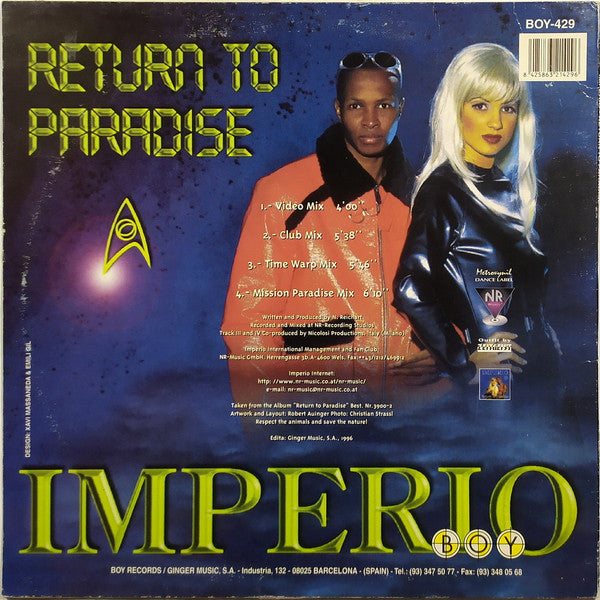 Imperio - Return To Paradise (12")