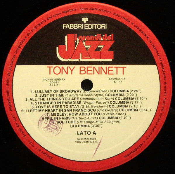 Tony Bennett - Tony Bennett (LP, Comp)