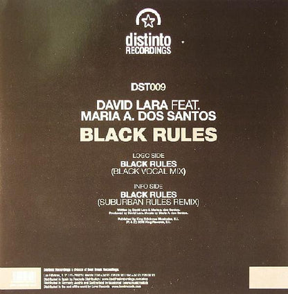 David Lara - Black Rules (12")