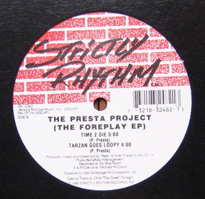 The Presta Project : The Foreplay EP (12", EP)