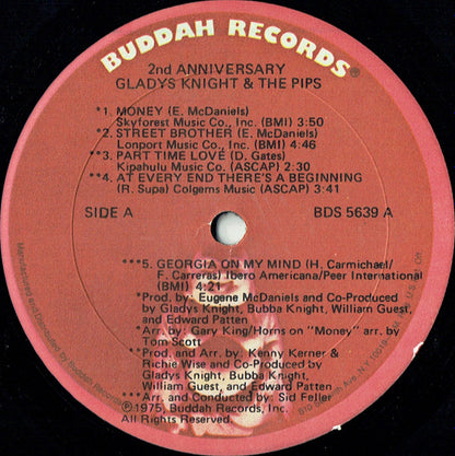 Gladys Knight And The Pips : 2nd Anniversary (LP, Album, Gol)