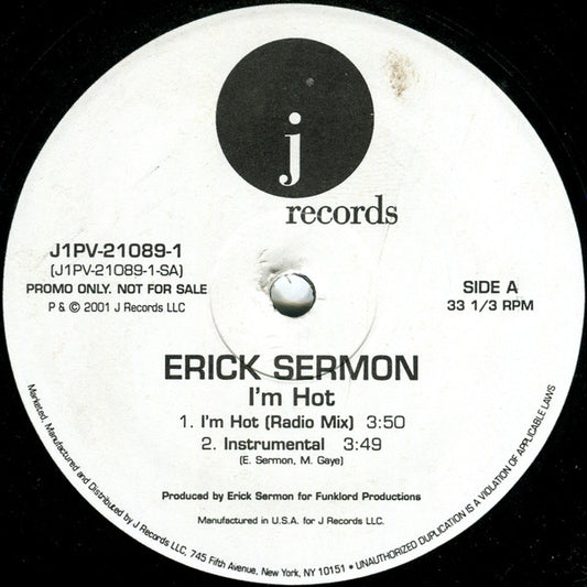 Erick Sermon : I'm Hot (12", Promo)
