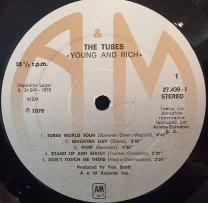 The Tubes - Young And Rich (LP, Album)