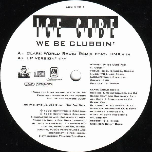 Ice Cube - We Be Clubbin' (12", Promo)