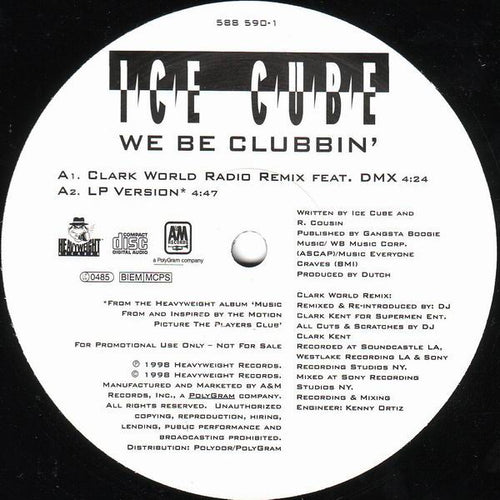 Ice Cube - We Be Clubbin' (12", Promo)