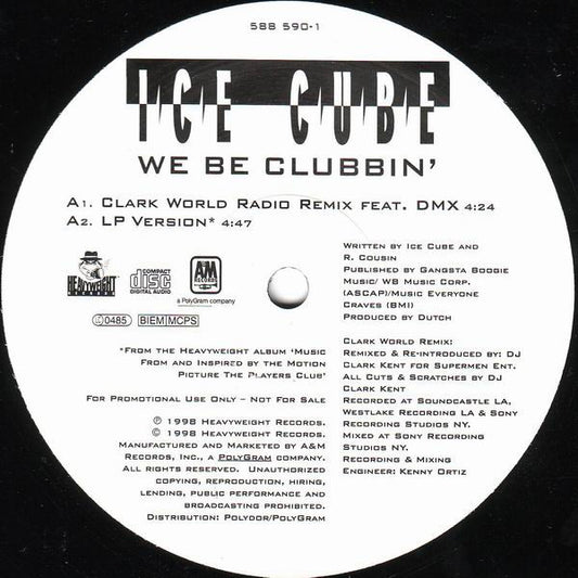 Ice Cube - We Be Clubbin' (12", Promo)