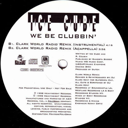 Ice Cube - We Be Clubbin' (12", Promo)