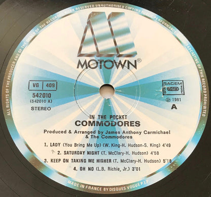 Commodores : In The Pocket (LP, Album)
