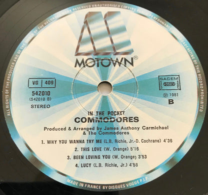 Commodores : In The Pocket (LP, Album)