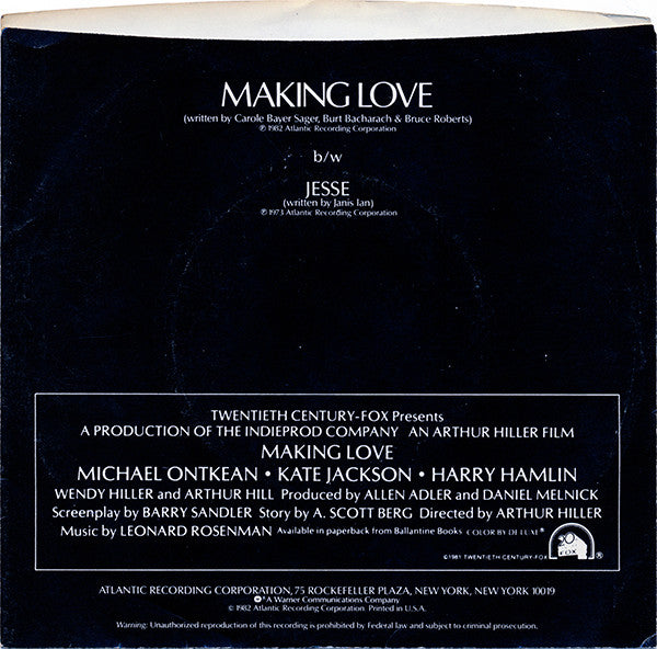 Roberta Flack : Making Love / Jesse (7", Single, Spe)
