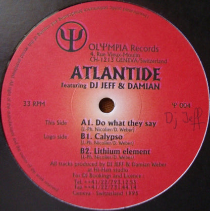 Atlantide - Do What They Say (12")