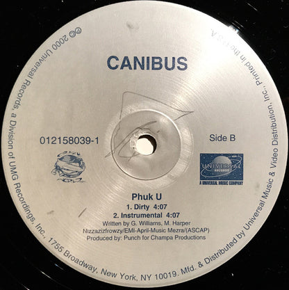 Canibus : Mic-Nificent / Phuk U (12")