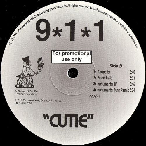 9∗1∗1* - Cutie (12", Promo)