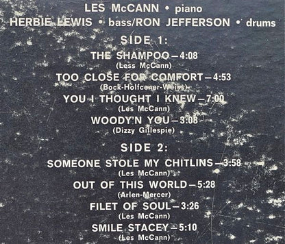 Les McCann Ltd. : Plays The Shampoo At The Village Gate (LP, Album, Red)