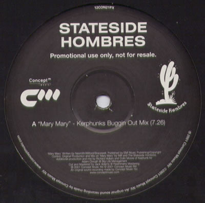 Stateside Hombres : Mary Mary (12", Promo)