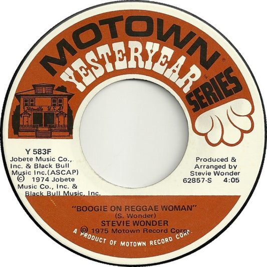 Stevie Wonder - Boogie On Reggae Woman / You Haven't Done Nothin' (7", Single)