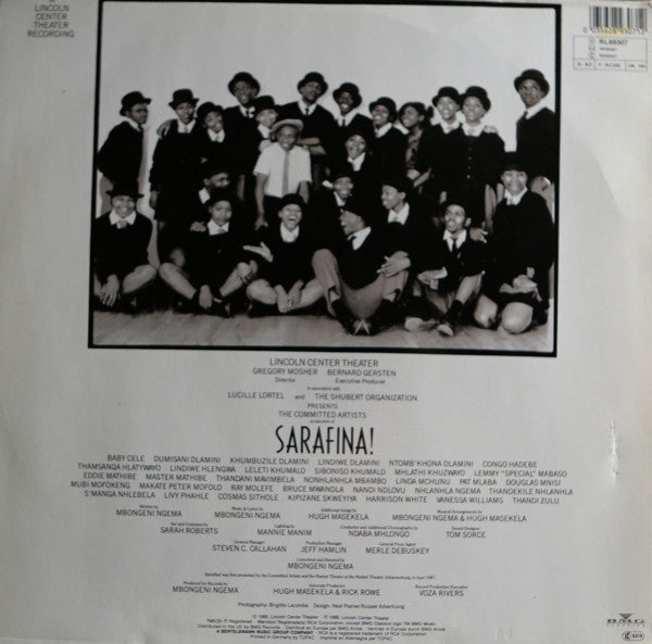 Various Conceived And Directed By Mbongeni Ngema - Sarafina! - The Music Of Liberation (LP, Album, Gat)