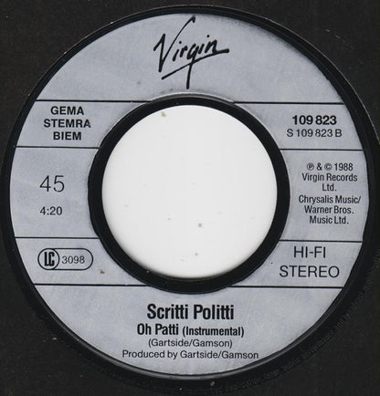Scritti Politti + Miles Davis : Oh Patti (7", Single)