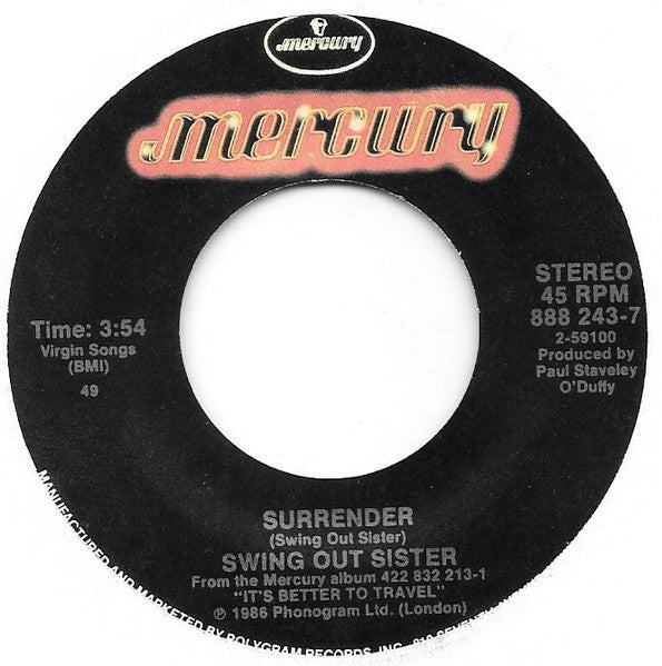 Swing Out Sister : Surrender (7", Single)