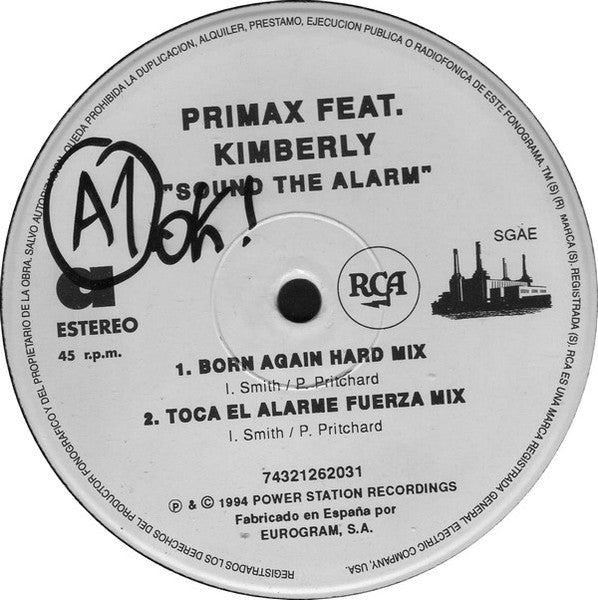 Primax Feat. Kimberly  - Sound The Alarm (12")