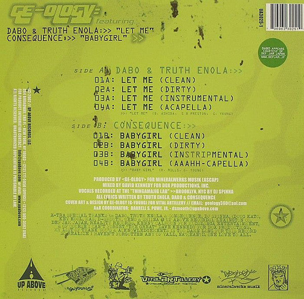 GE-OLOGY : Let Me / Babygirl (12")