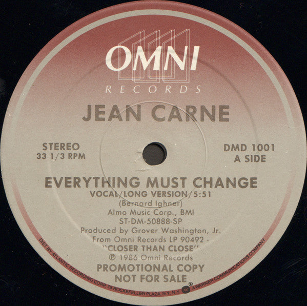 Jean Carn : Everything Must Change (12", Promo)