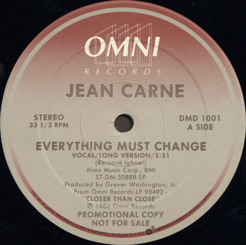 Jean Carn : Everything Must Change (12", Promo)