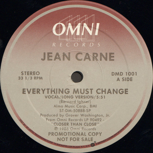 Jean Carn : Everything Must Change (12", Promo)