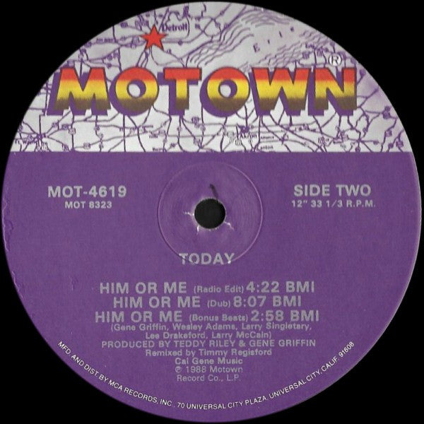 Today - Him Or Me (12", Single)