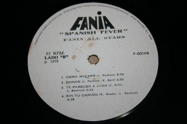 Fania All Stars - Spanish Fever (LP, Album)