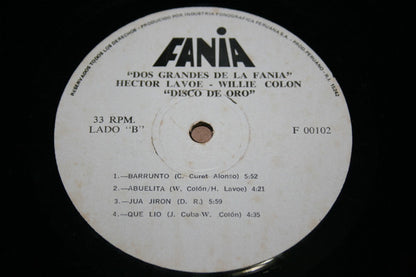 Hector Lavoe - Willie Colón - Dos Grandes De La Fania - Disco De Oro (LP, Comp)