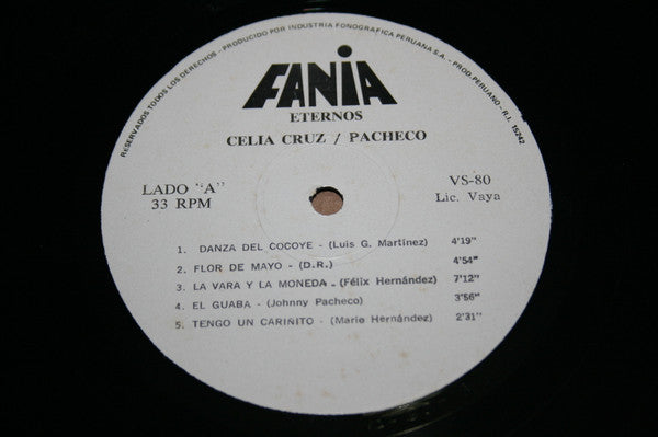 Celia Cruz & Johnny Pacheco - Eternos (LP, Album)