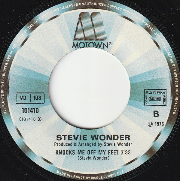 Stevie Wonder : I Ain't Gonna Stand For It (7", Single)