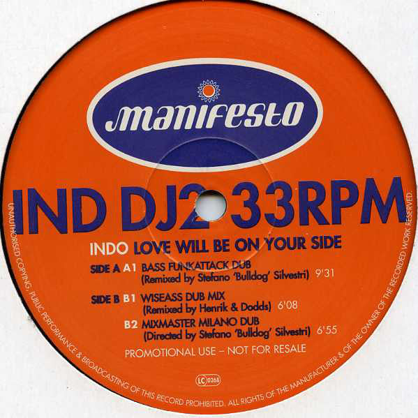Indo Aminata : Love Will Be On Your Side (12", Promo)