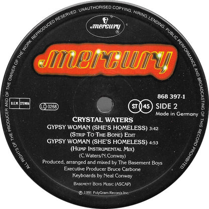 Crystal Waters : Gypsy Woman (She's Homeless) (12")
