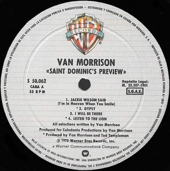 Van Morrison : Saint Dominic's Preview (LP, Album, RE)