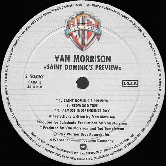 Van Morrison : Saint Dominic's Preview (LP, Album, RE)