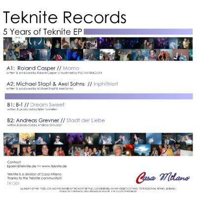 Various : 5 Years Of Teknite EP (12")