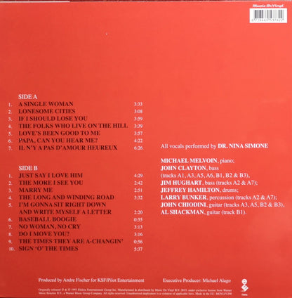 Nina Simone : A Single Woman (LP, Album, RM, 180)